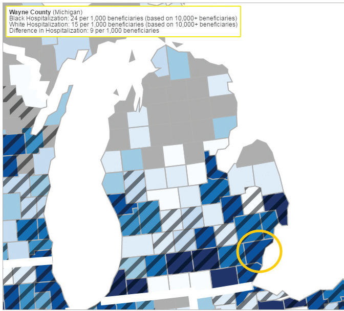 A screenshot of the Population View of the MMD Tool